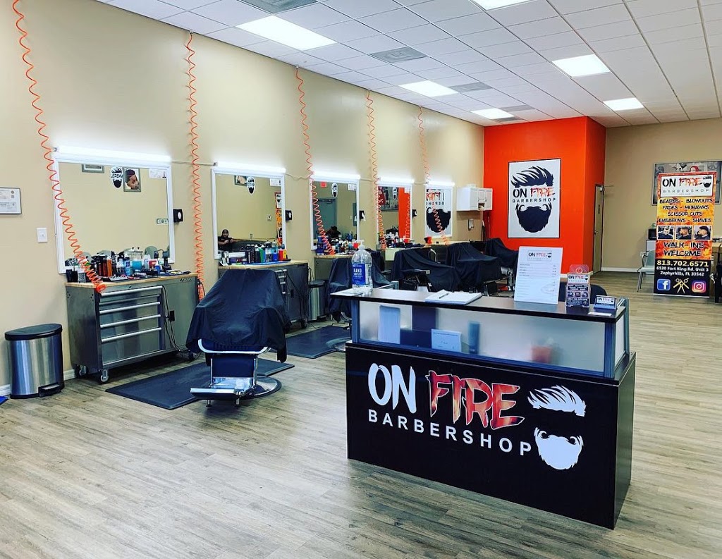 On Fire Barbershop | 6520 Fort King Rd Unit 3, Zephyrhills, FL 33542, USA | Phone: (813) 702-6571