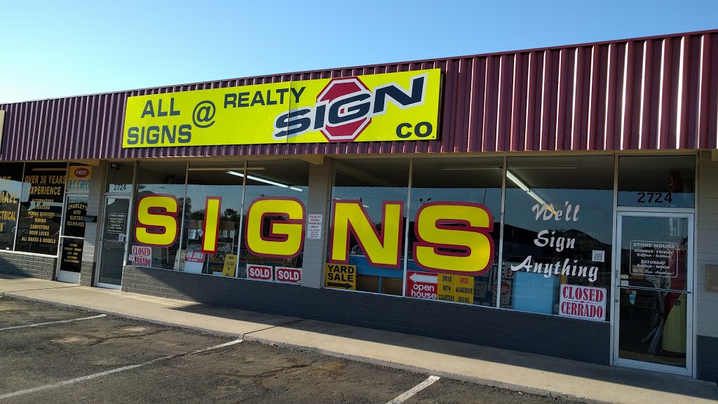 Realty Sign Co. | 2629 E McDowell Rd, Phoenix, AZ 85008 | Phone: (602) 267-7227