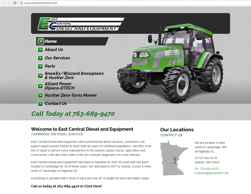 East Central Diesel | 37131 MN-65, Grandy, MN 55029, USA | Phone: (763) 689-9470