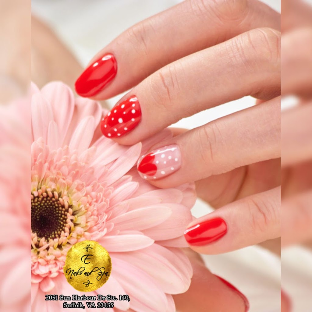 E Nails and Spa | 2051 Sun Harbour Dr Ste. 140, Suffolk, VA 23435, USA | Phone: (757) 335-7678