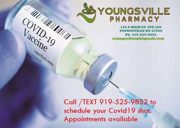 Youngsville Pharmacy | 129 E Main St #300, Youngsville, NC 27596, USA | Phone: (919) 525-9852