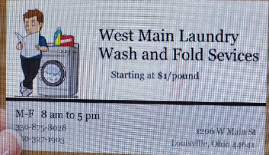 West Main Laundromat | 1206 W Main St, Louisville, OH 44641, USA | Phone: (330) 327-1903