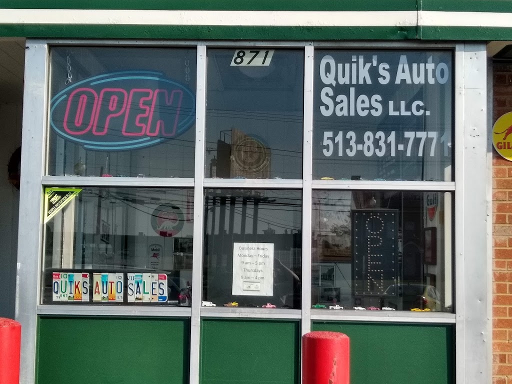 Quiks Auto Sales, LLC | 871 OH-28, Milford, OH 45150, USA | Phone: (513) 831-7771