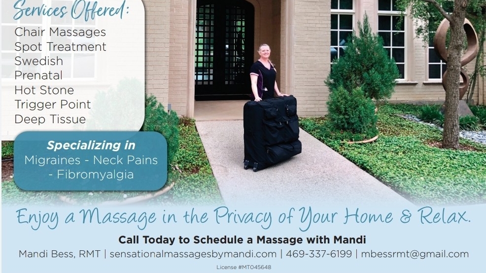 Sensational Massages By Mandi In Home Therapeutic Massages | 1304 Blue Gill Ln, Crowley, TX 76036, USA | Phone: (469) 337-6199