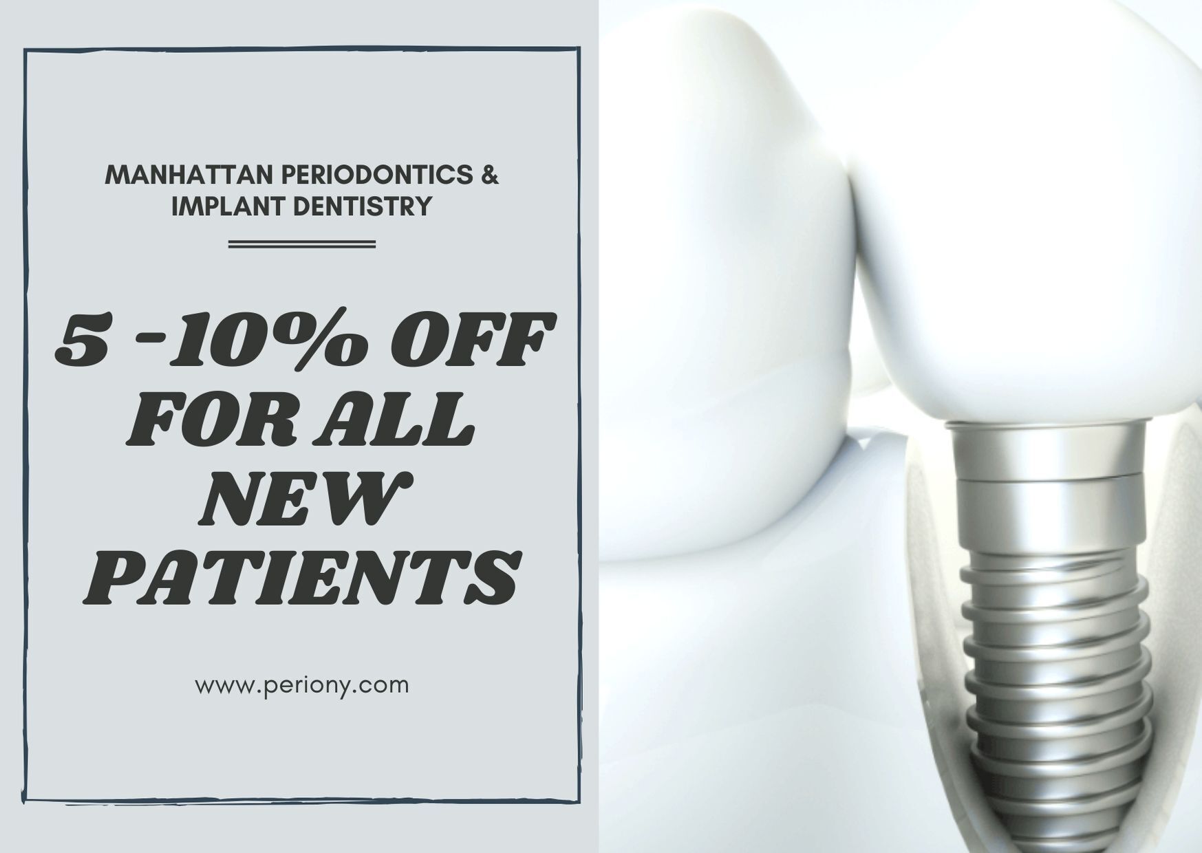 Manhattan Periodontics & Implant Dentistry | 121 East 60th St, Ste 6C1, New York, NY 10022, United States | Phone: (212) 644-4477