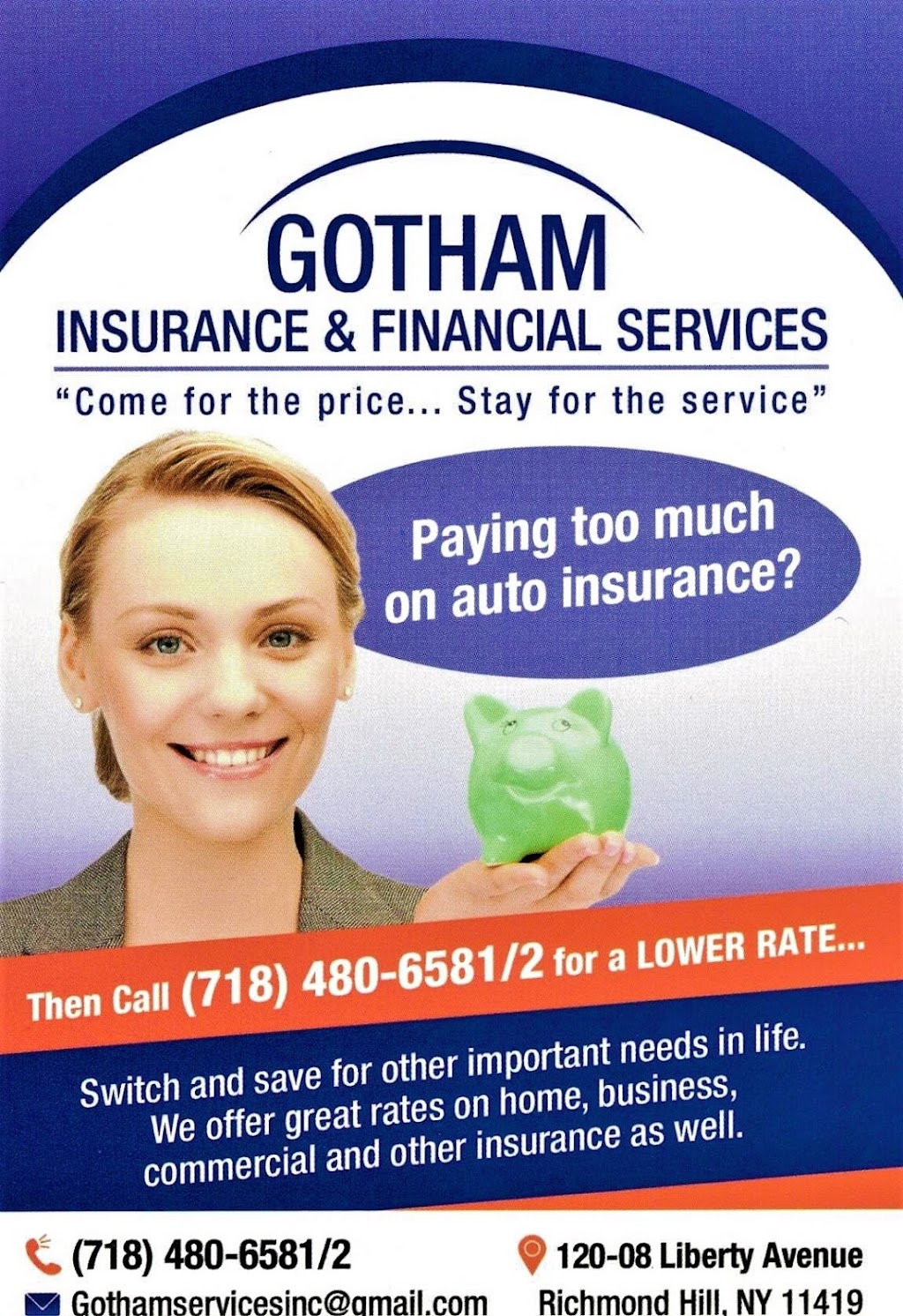 GOTHAM INSURANCE & FINANCIAL SERVICES | 120-08 Liberty Ave, Queens, NY 11419 | Phone: (718) 480-6581
