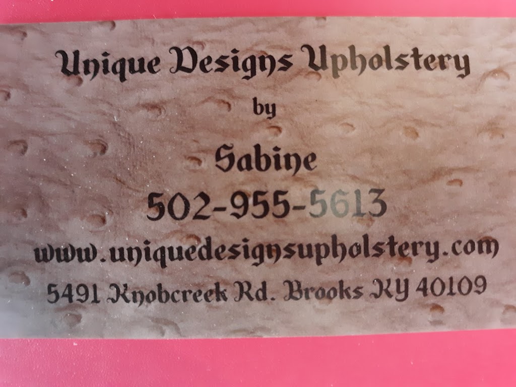 Unique Designs Upholstery | 5491 Knob Creek Rd, Brooks, KY 40109, USA | Phone: (502) 955-5613