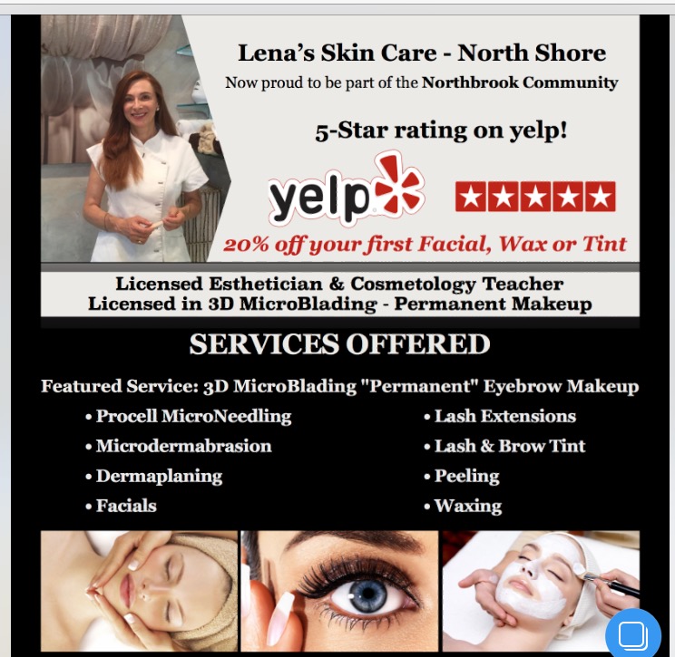 Lenas Skin Care at “All About You” Glenview | 1904 Waukegan Rd, Glenview, IL 60025 | Phone: (847) 668-0888