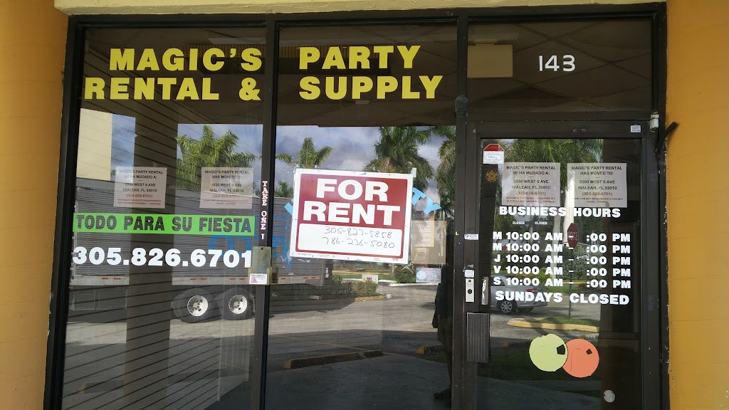 Magics Party Rental & Supply | 11300 NW 87th Ct, Hialeah, FL 33018, USA | Phone: (305) 826-6701
