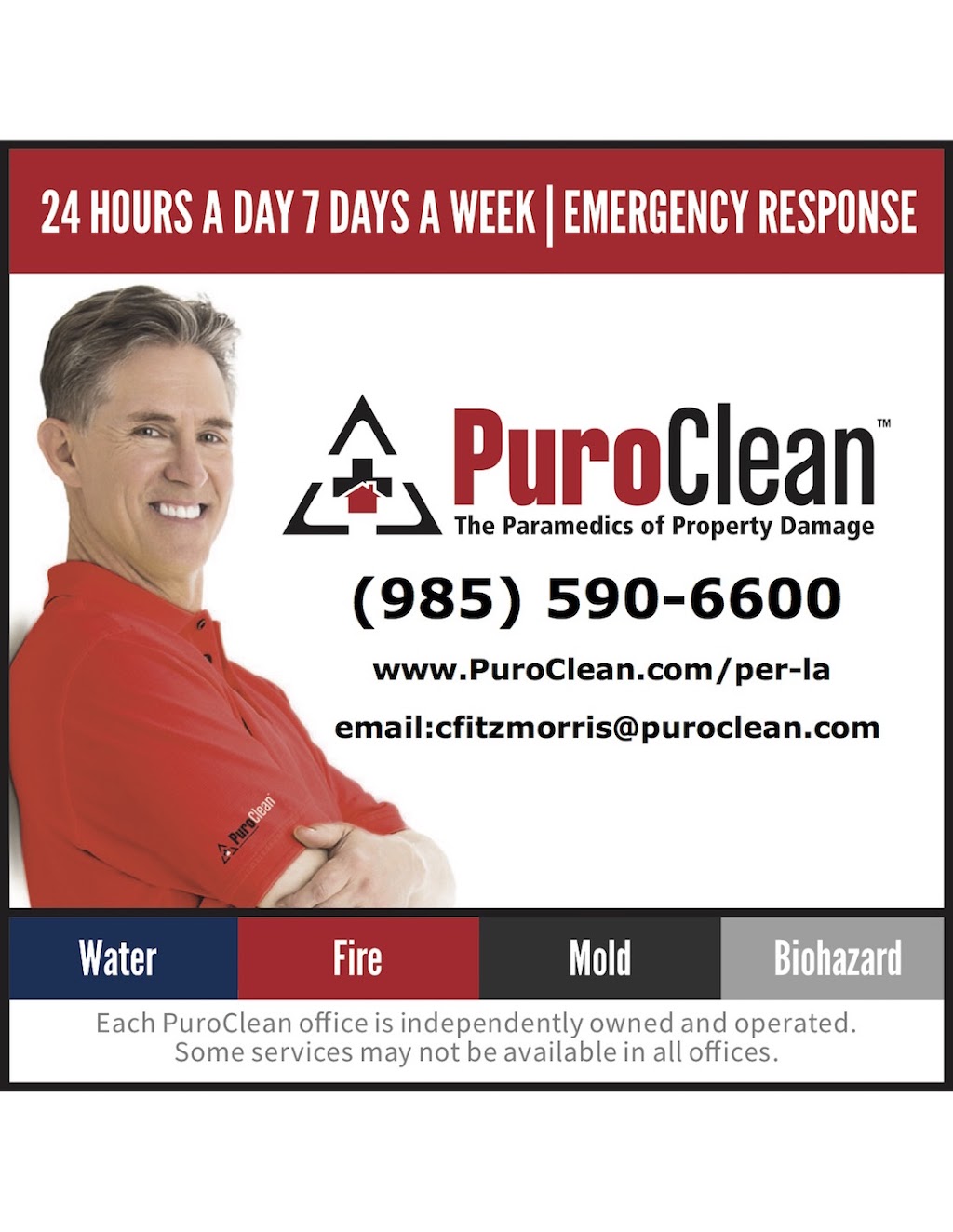 PuroClean Emergency Restoration | 74030 LA-1077 Suite 3, Covington, LA 70434, USA | Phone: (985) 590-6600
