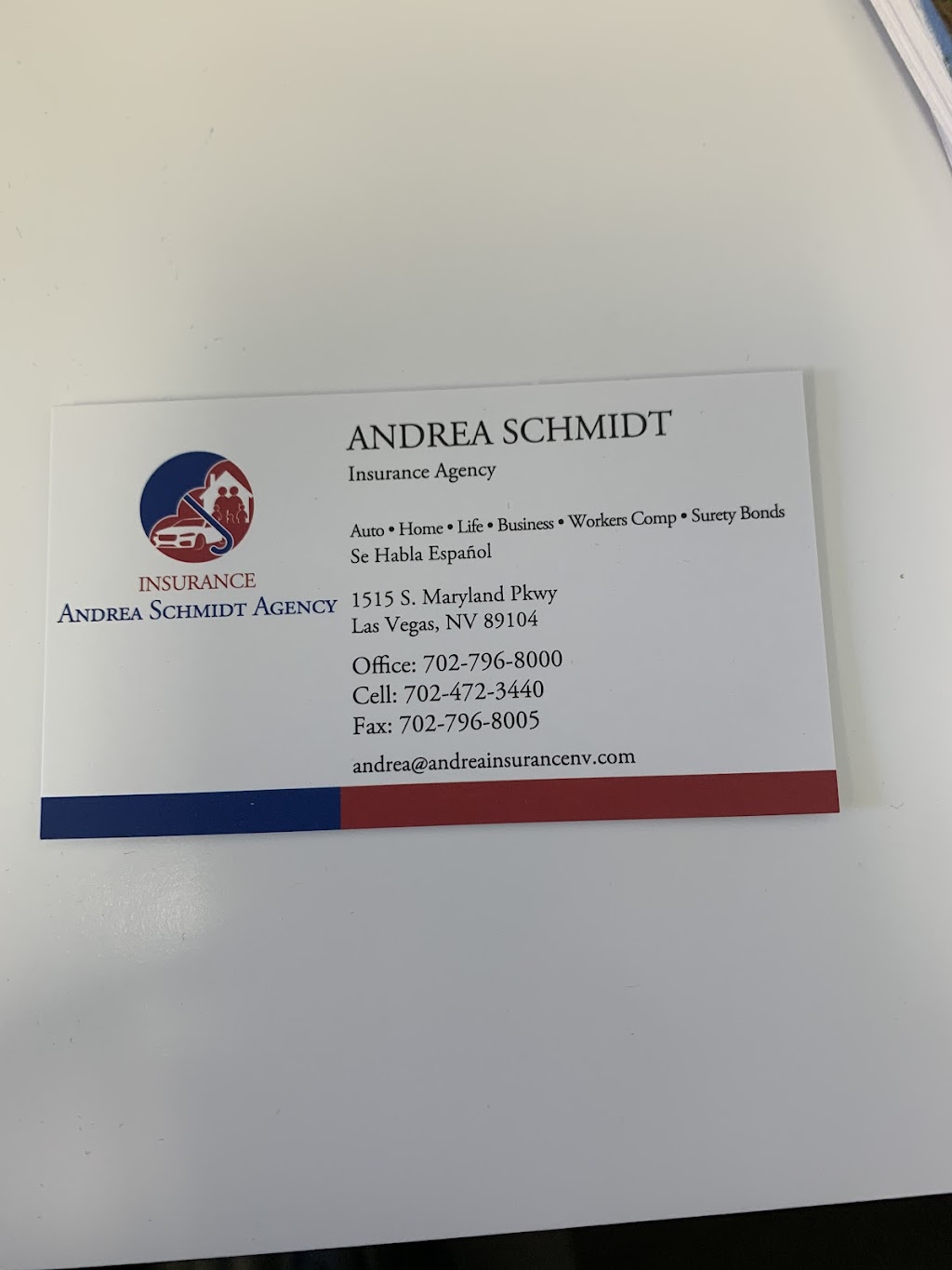 Andrea Schmidt Agency | 1515 S Maryland Pkwy, Las Vegas, NV 89104, USA | Phone: (702) 796-8000