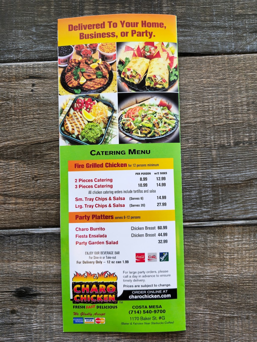 Charo Chicken | 1170 Baker St # G1, Costa Mesa, CA 92626, USA | Phone: (714) 540-9700