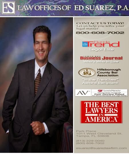 The Suarez Law Firm, P.A. | 1011 W Cleveland St, Tampa, FL 33606, USA | Phone: (813) 229-0040