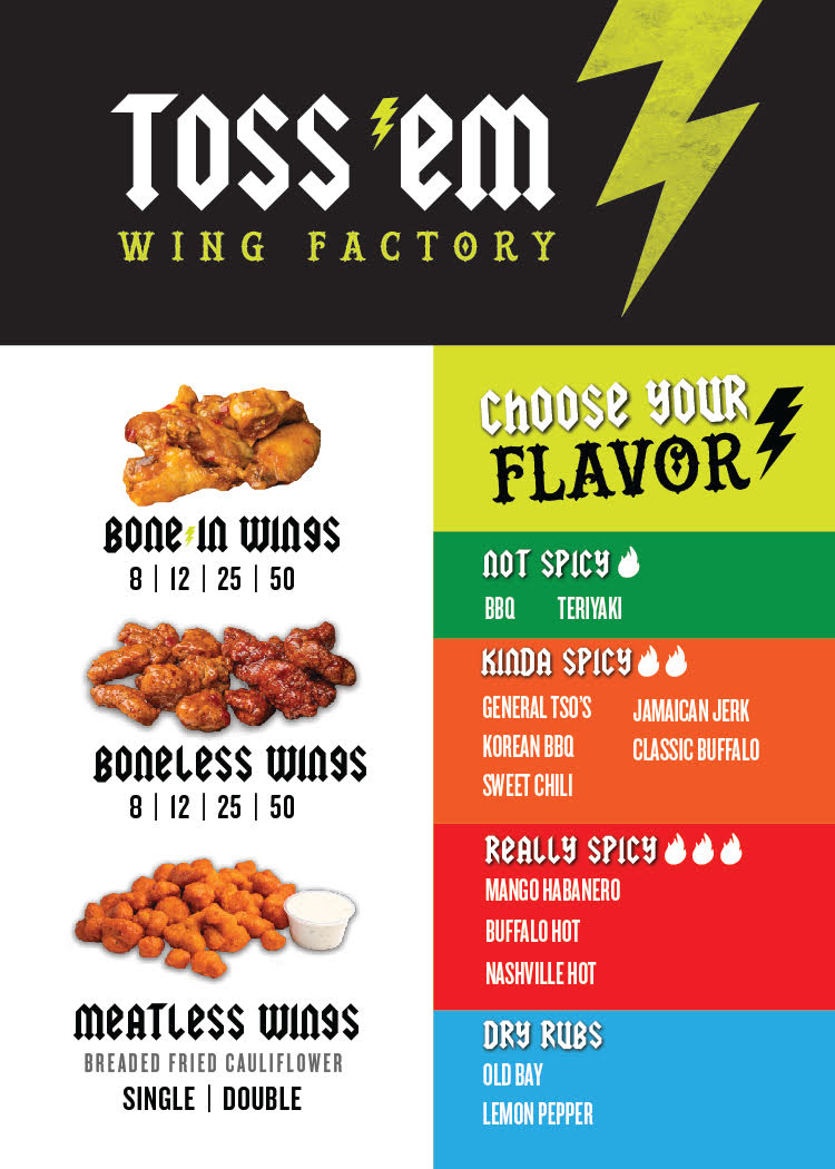 Toss Em Wing Factory | 275 Comly Rd, Lincoln Park, NJ 07035 | Phone: (973) 922-1500