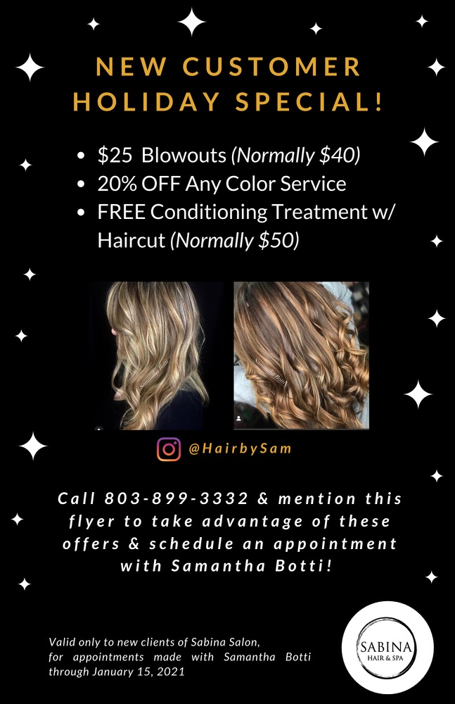 Sabina Hair and Spa | 2024 Bridgemill Dr unit 108, Indian Land, SC 29707, USA | Phone: (803) 899-3332