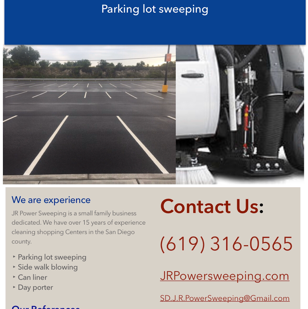 J R Power Sweeping | 8757 Valencia St, Spring Valley, CA 91977 | Phone: (619) 316-0565