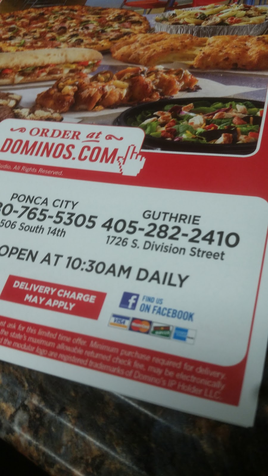 Dominos Pizza | 1314 S Division St, Guthrie, OK 73044, USA | Phone: (405) 282-1014