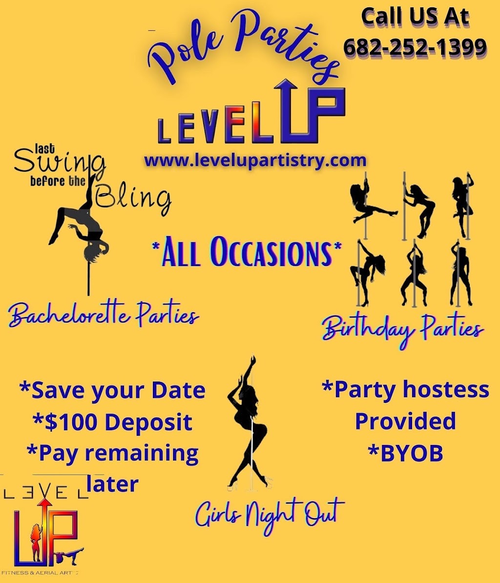 Level Up Fitness and Aerial Artistry Haltom City | 5200 Denton Hwy #10, Haltom City, TX 76148, USA | Phone: (682) 252-4808