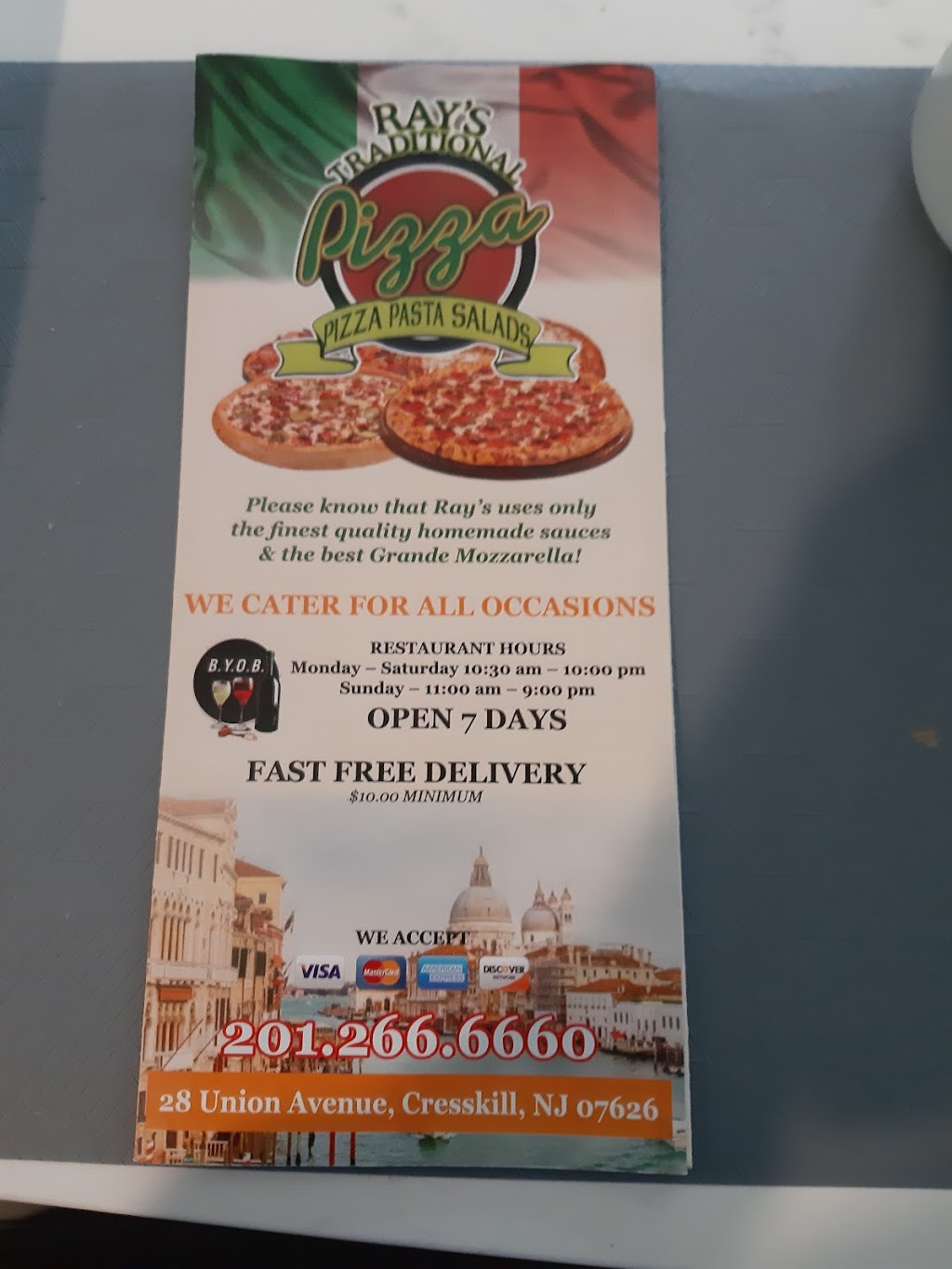 Rays Traditional Pizza | 28 Union Ave, Cresskill, NJ 07626, USA | Phone: (201) 266-6660