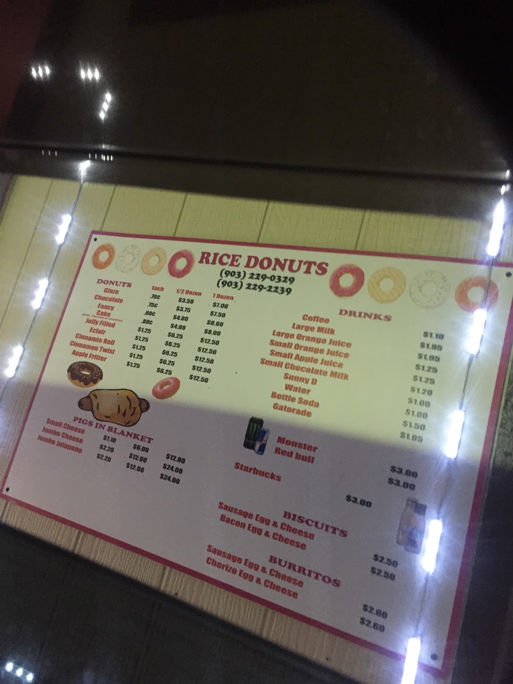 Rice Donut Shop | 406 S McKinney St, Rice, TX 75155, USA | Phone: (903) 229-7598