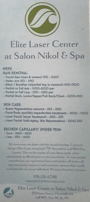 Elite Laser & Thermography at Salon Nikol & Spa | 231 Forest St, Haverhill, MA 01832, USA | Phone: (978) 258-6088