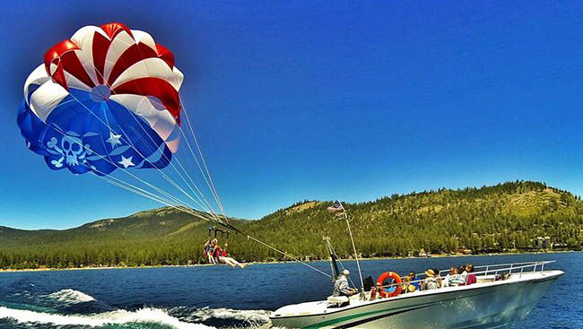 Lake Tahoe Parasail-North Tahoe Watersports~Tahoe City | Marina, 700 N Lake Blvd, Tahoe City, CA 96145, USA | Phone: (530) 583-7245