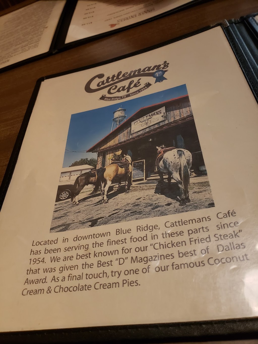 Cattlemans Cafe | 120 W James St, Blue Ridge, TX 75424, USA | Phone: (972) 752-5334