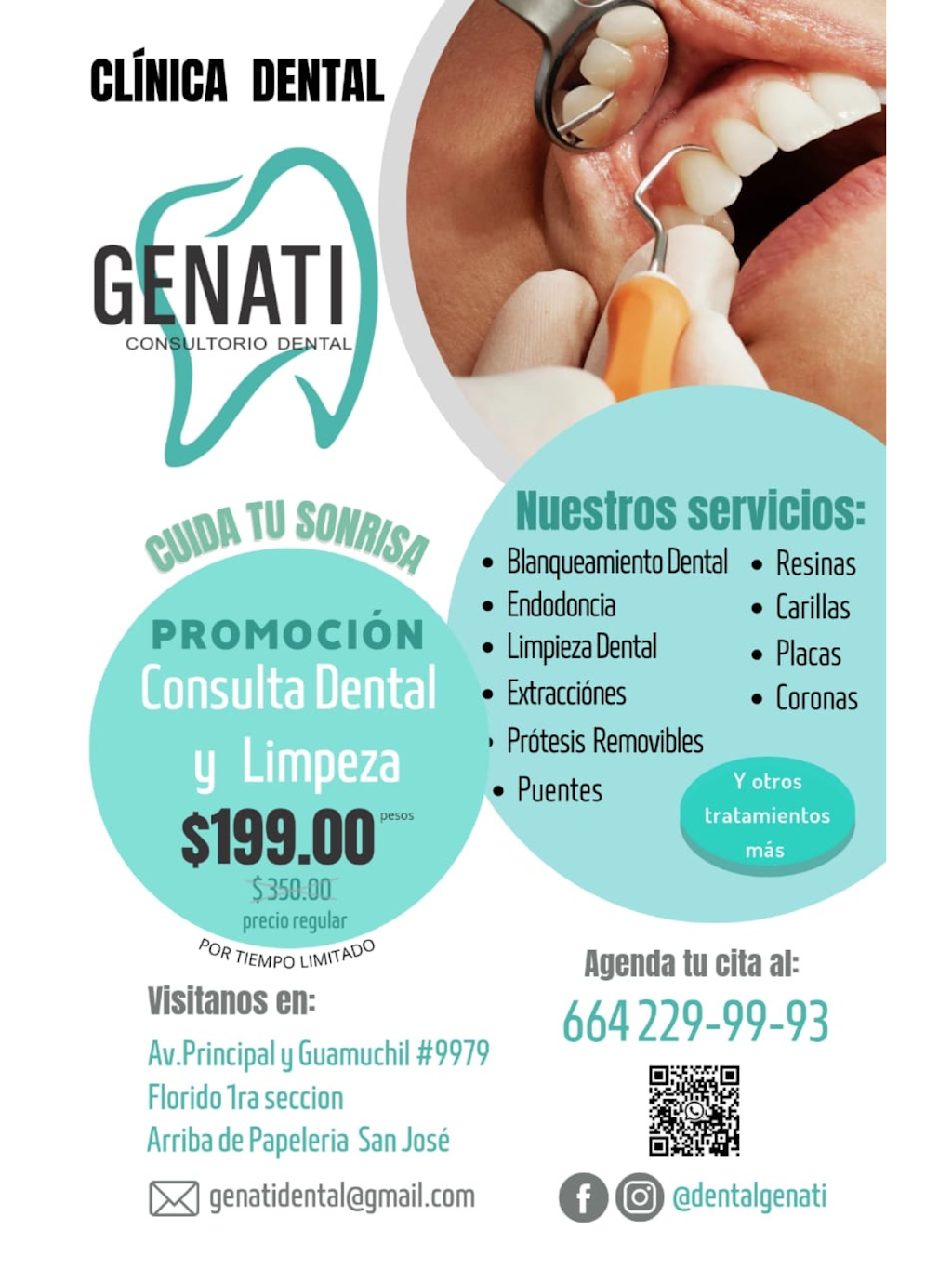 Dental Genati | Guamuchil 9979-2do piso, El Florido 1ra y 2da Secc, 22244 Tijuana, B.C., Mexico | Phone: 664 229 9993