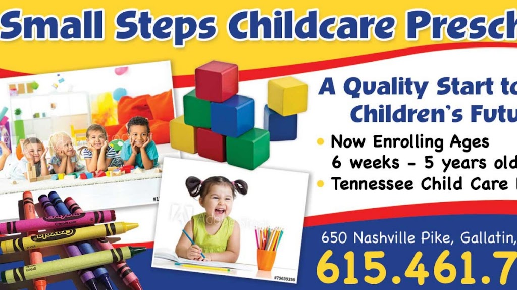 Small Steps Childcare and Preschool | 650 Nashville Pike #5a, Gallatin, TN 37066, USA | Phone: (615) 461-7143
