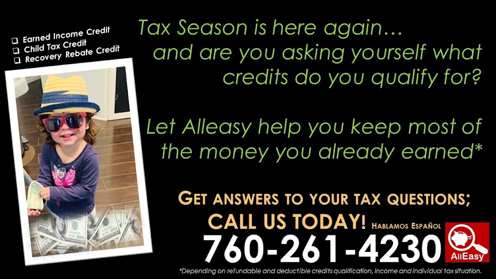 Alleasy Tax and Insurance Services | 16727 Bear Valley Rd #250, Hesperia, CA 92345, USA | Phone: (760) 261-4230