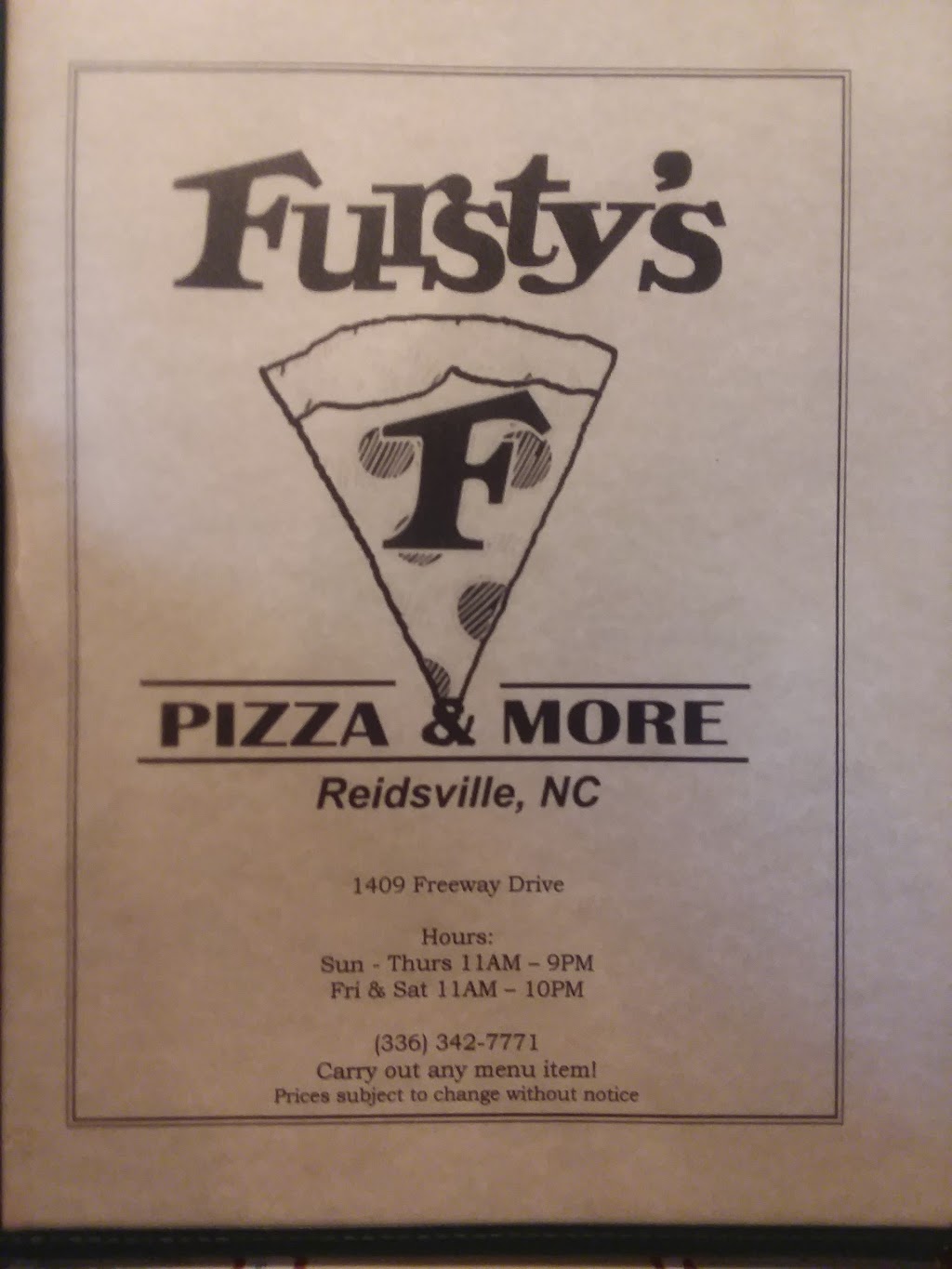 Furstys Restaurant | 1409 Freeway Dr., Reidsville, NC 27320, USA | Phone: (336) 342-7771