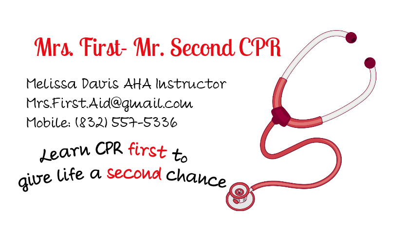 CPR WITH MRS. FIRST | 4407 28th St, Dickinson, TX 77539, USA | Phone: (832) 557-5336