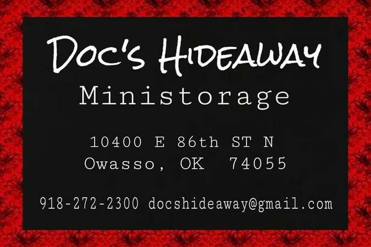 Docs Hideaway Mini Storage | 10400 East 86th St N, Owasso, OK 74055, USA | Phone: (918) 272-2300