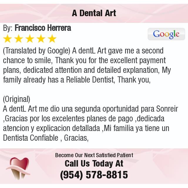 A Dental Art | 8903 W Oakland Park Blvd, Sunrise, FL 33351, USA | Phone: (954) 578-8815