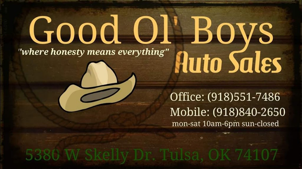 Good ol boys auto sales | 5380 W Skelly Dr, Tulsa, OK 74107, USA | Phone: (918) 551-7486