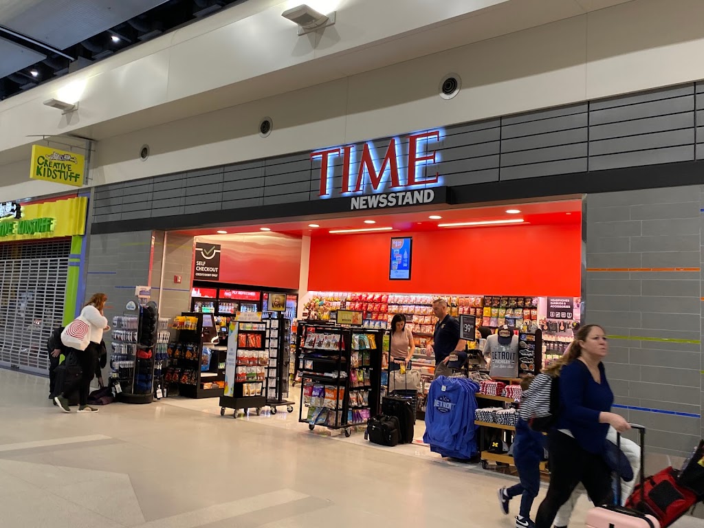 Time (Magazine) Newsstand | McNamara Terminal, Near Gate A45, Worldgateway Pl, Detroit, MI 48242, USA | Phone: (734) 941-4092