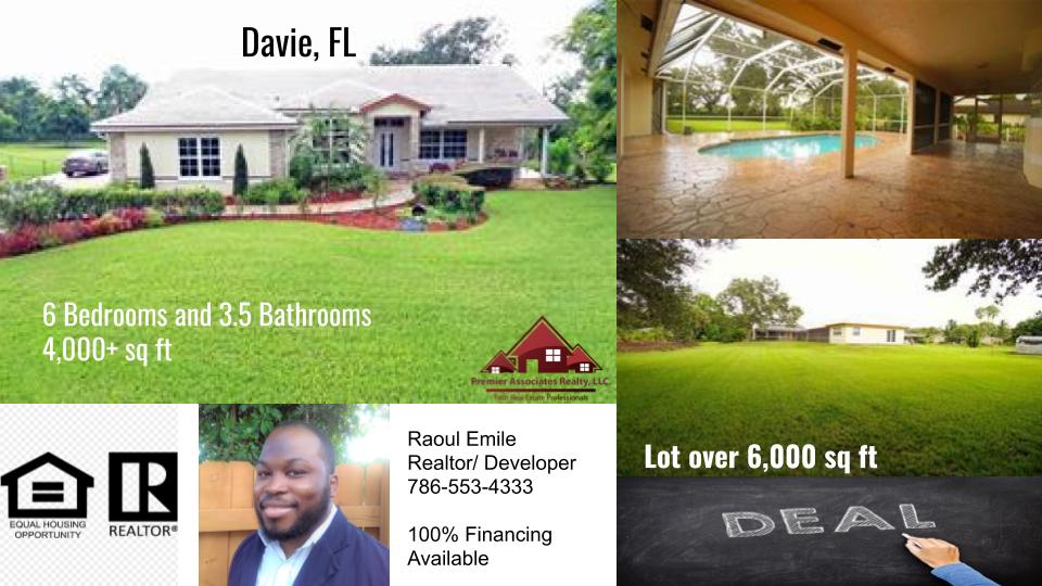 Raoul Real Estate Group | 10400 Griffin Rd #206, Cooper City, FL 33328, USA | Phone: (954) 361-3817