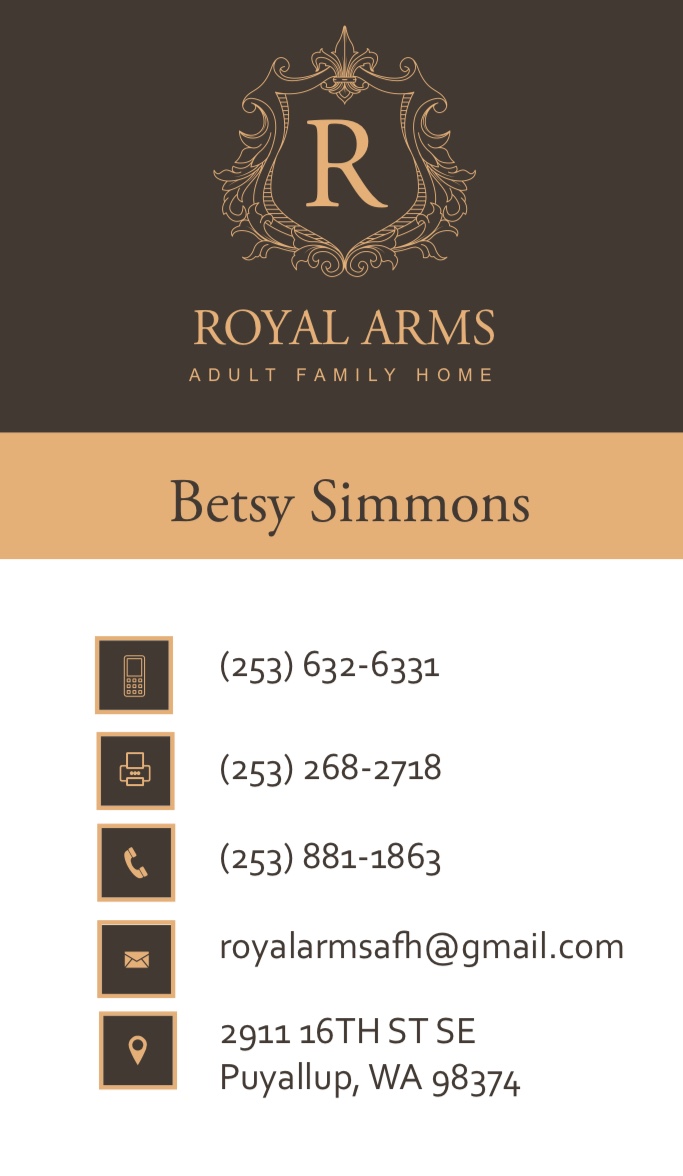 Royal Arms Adult Family Home | 2911 16th St SE, Puyallup, WA 98374, USA | Phone: (253) 632-6331