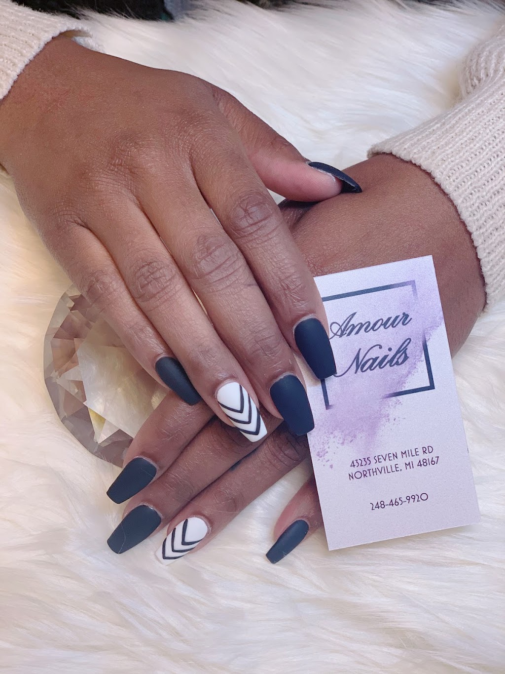 Amour Nails | 43235 W Seven Mile Rd, Northville, MI 48167, USA | Phone: (248) 465-9920