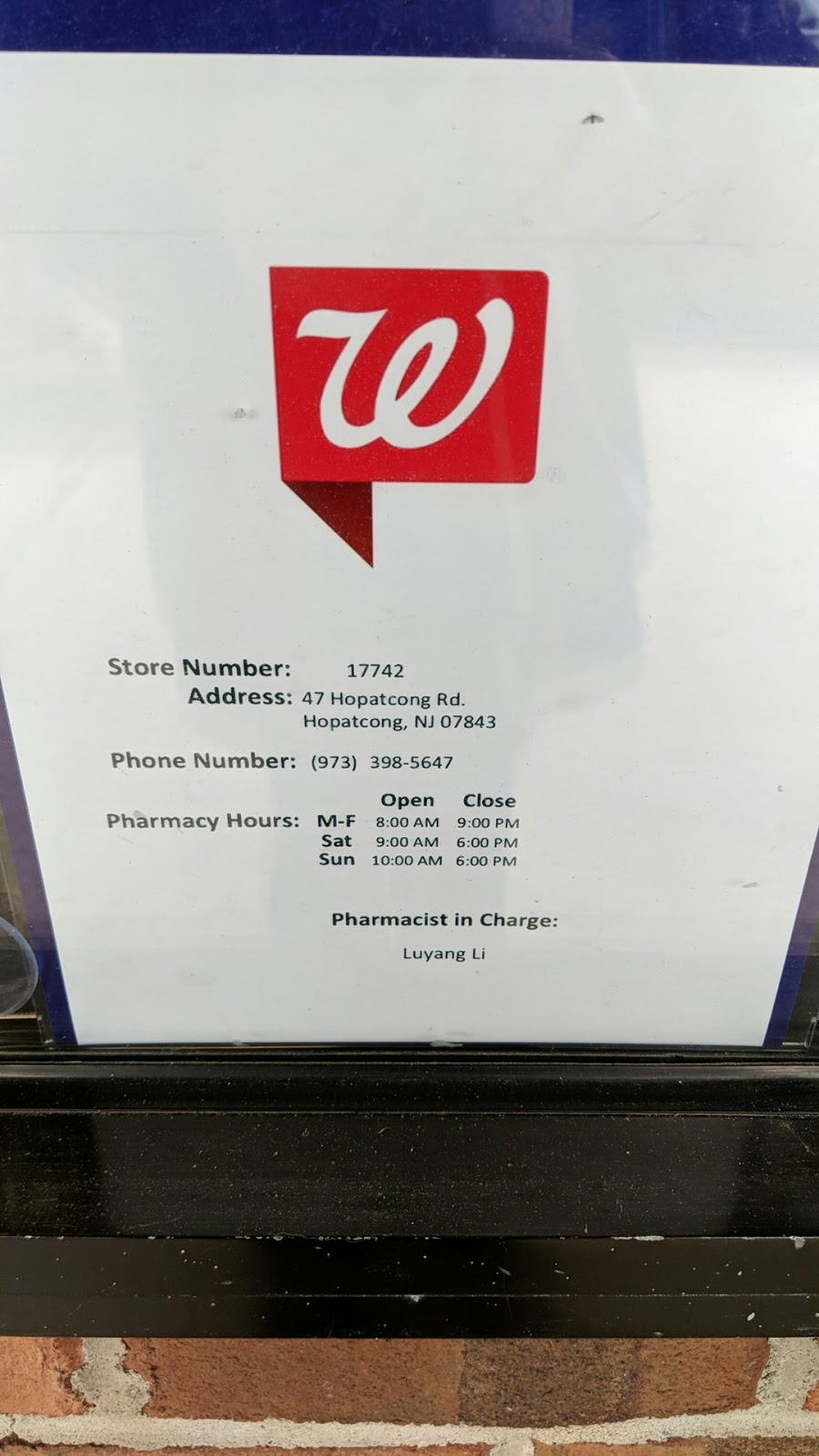 Walgreens Pharmacy | 47 Hopatchung Rd, Hopatcong, NJ 07843, USA | Phone: (973) 398-5647