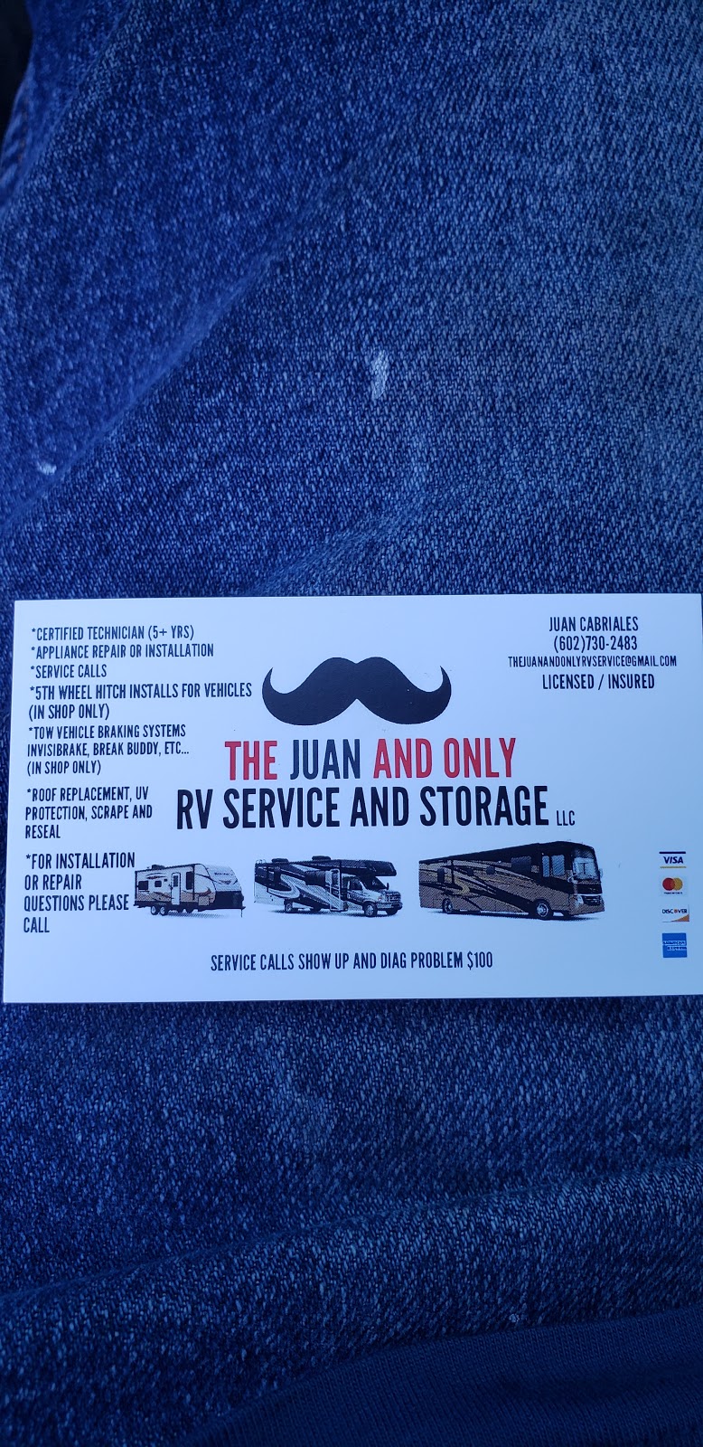 The Juan and Only RV Service LLC | 12317 S Airport Rd, Buckeye, AZ 85326, USA | Phone: (602) 730-2483