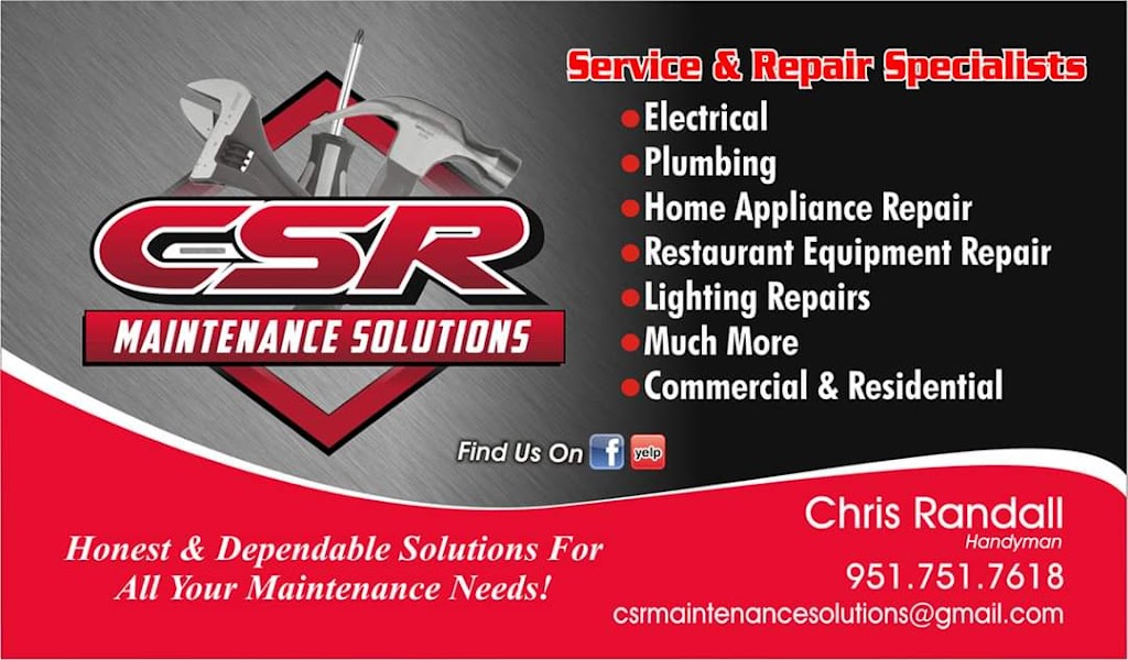 CSR Maintenance Solutions | 305 Atwood Dr, Corona, CA 92879, USA | Phone: (951) 751-7618