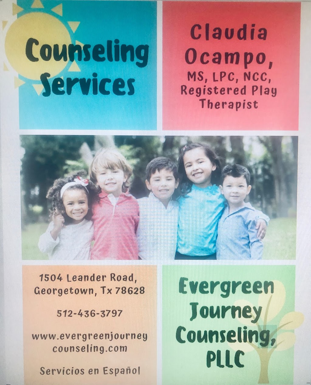 Evergreen Journey Counseling, PLC | 1504 Leander Rd, Georgetown, TX 78628, USA | Phone: (512) 436-3797