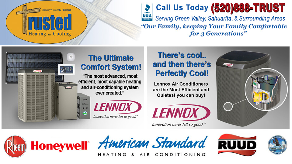 Trusted Heating and Cooling, LLC | 804 West Camino Tunera, Sahuarita, AZ 85629, USA | Phone: (520) 335-3303