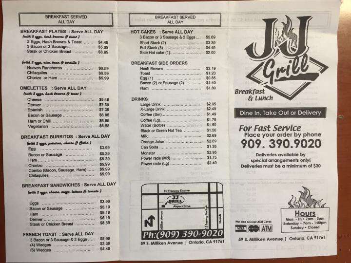 J J Grill | 59 N Milliken Ave # 101, Ontario, CA 91761, USA | Phone: (909) 390-9020