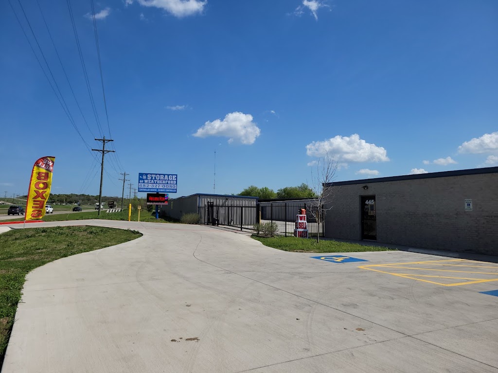 Storage of Weatherford | 445 Ric Williamson Memorial Hwy, Weatherford, TX 76088, USA | Phone: (682) 327-0080