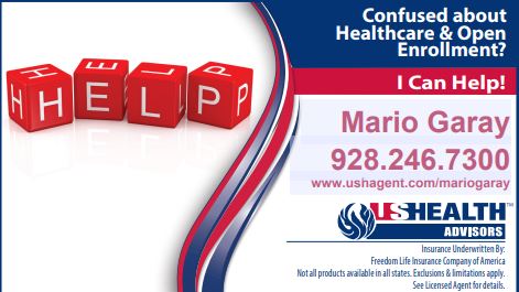 Mario Garay USHealth Advisors | 11024 N 28th Dr #240, Phoenix, AZ 85029, USA | Phone: (928) 246-7300