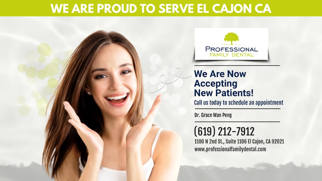 Professional Family Dental | 1100 N 2nd St #1106, El Cajon, CA 92021, USA | Phone: (619) 442-3131