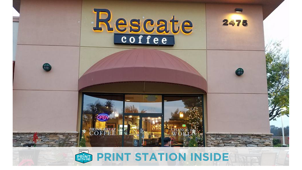 PrintWithMe Print Kiosk at Rescate Coffee | 2475 Elk Grove Blvd #160, Elk Grove, CA 95758, USA | Phone: (773) 797-2118