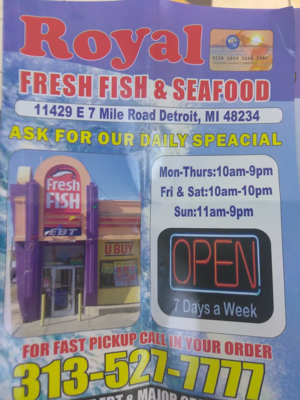 Royal Fish & Chicken Inc | 11429 Seven Mile E, Detroit, MI 48234, USA | Phone: (313) 926-6776